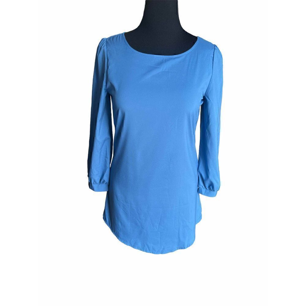 Tobi large light blue long sleeve shirt shift dress
